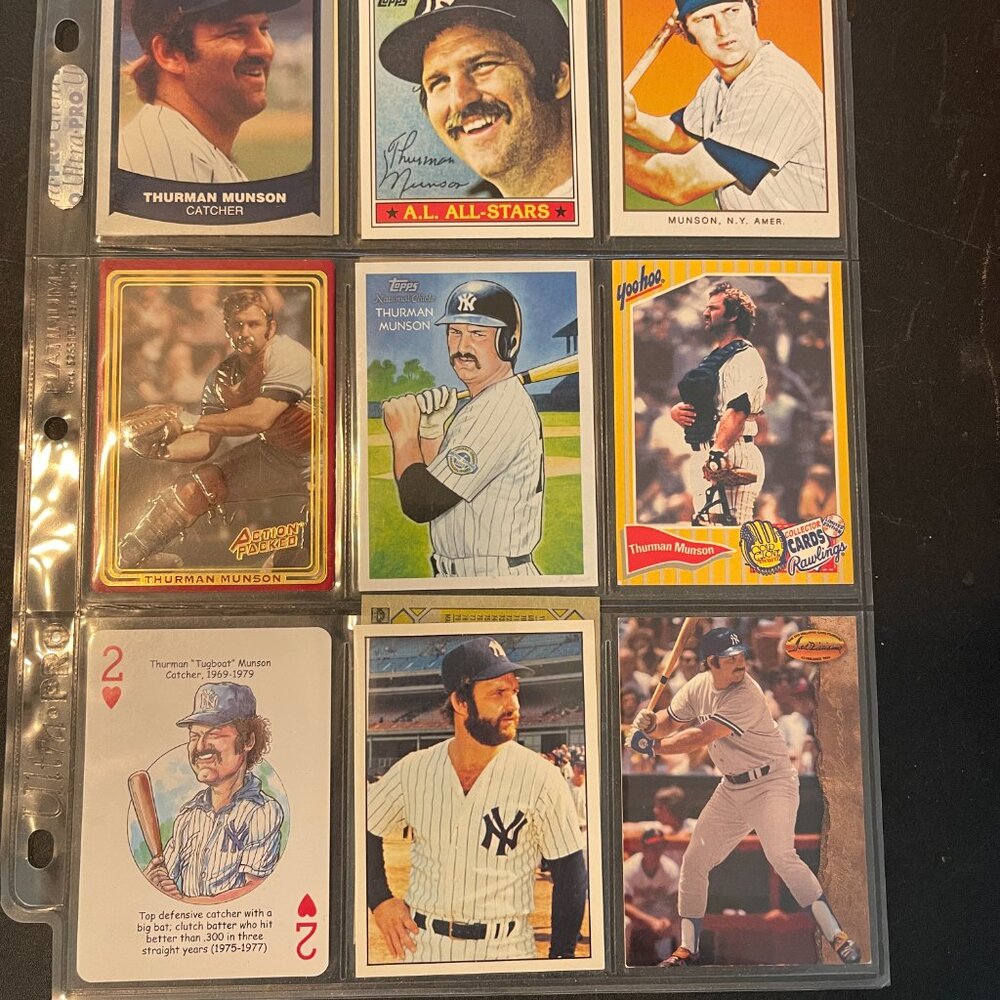 Baseball Yankees Team Lot Of 14 Thurman Munson Cards and 6 Postcards (O)